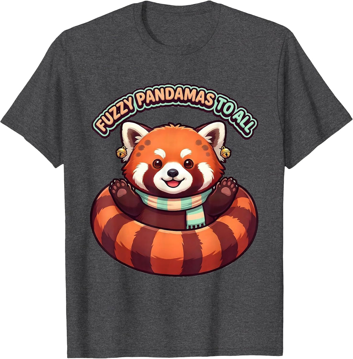 Men's Fuzzy Pandamas To All Cute Kawaii Red Panda Lover Gift T-Shirt - Dark Heather Grey