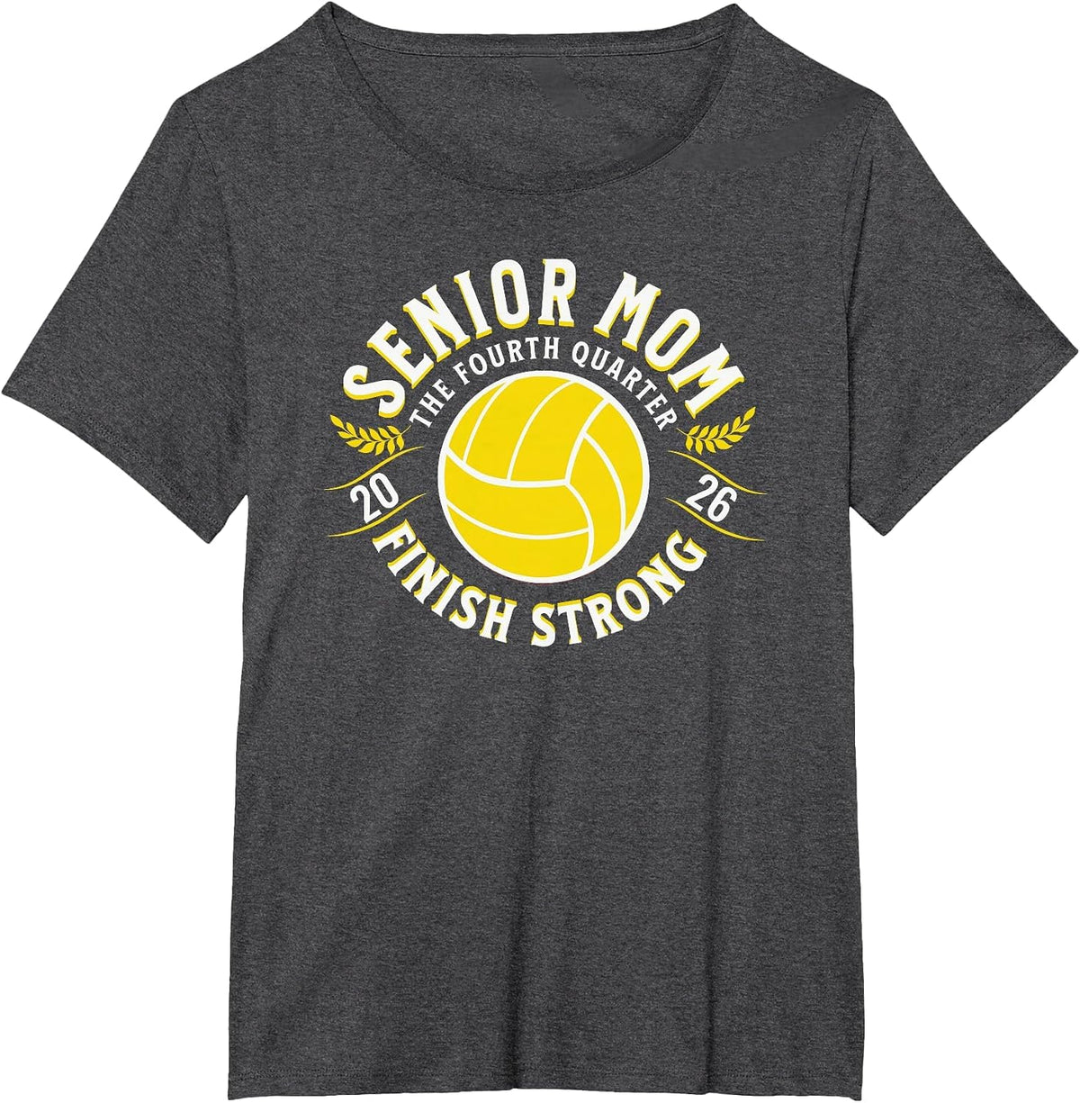 Waterpolo Senior Mom 2026 The Fourth Quarter T-Shirt - Dark Heather Grey