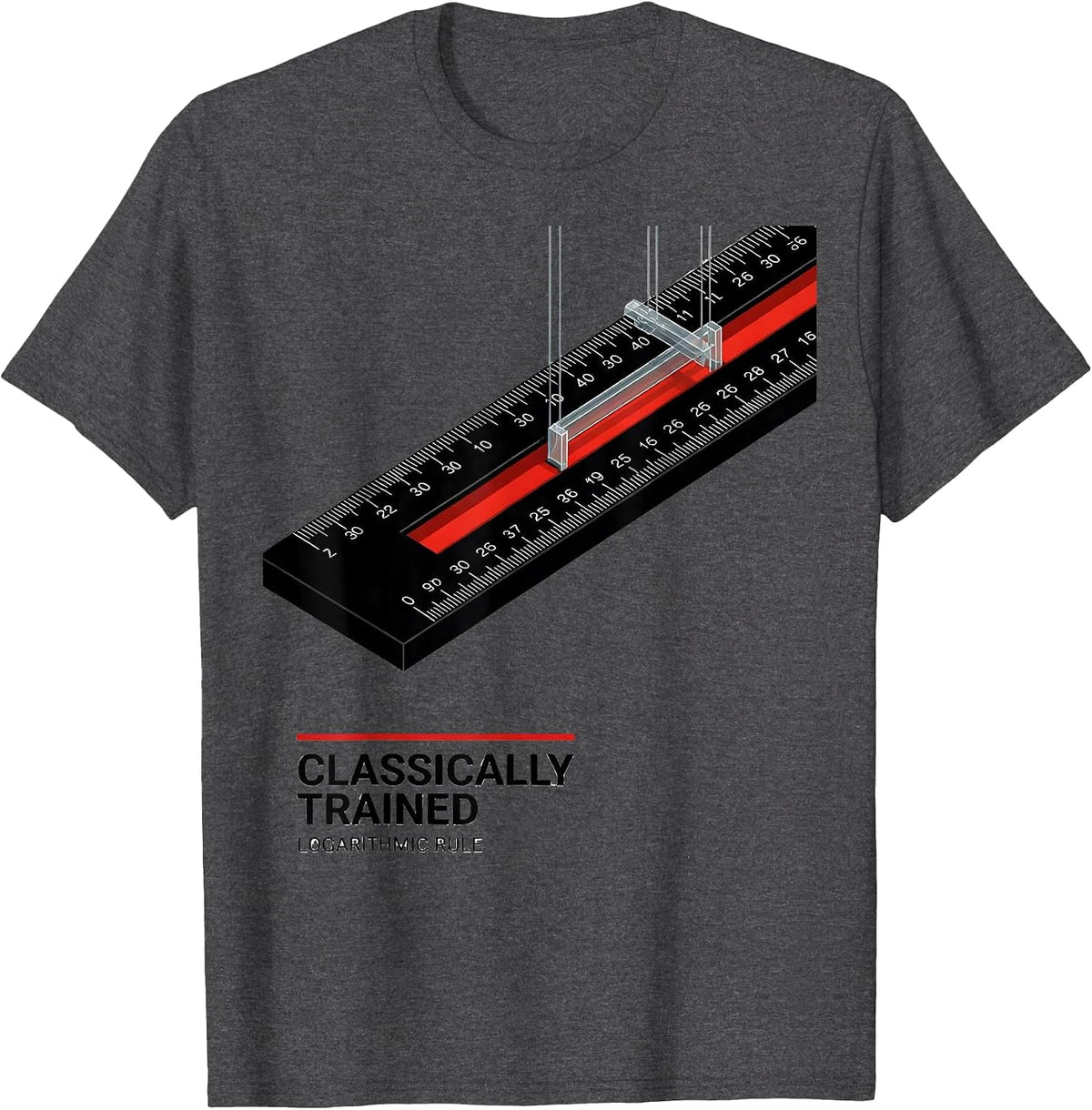 Men's Classically Trained Logarithmic Rule Swiss International T-Shirt - Dark Heather Grey