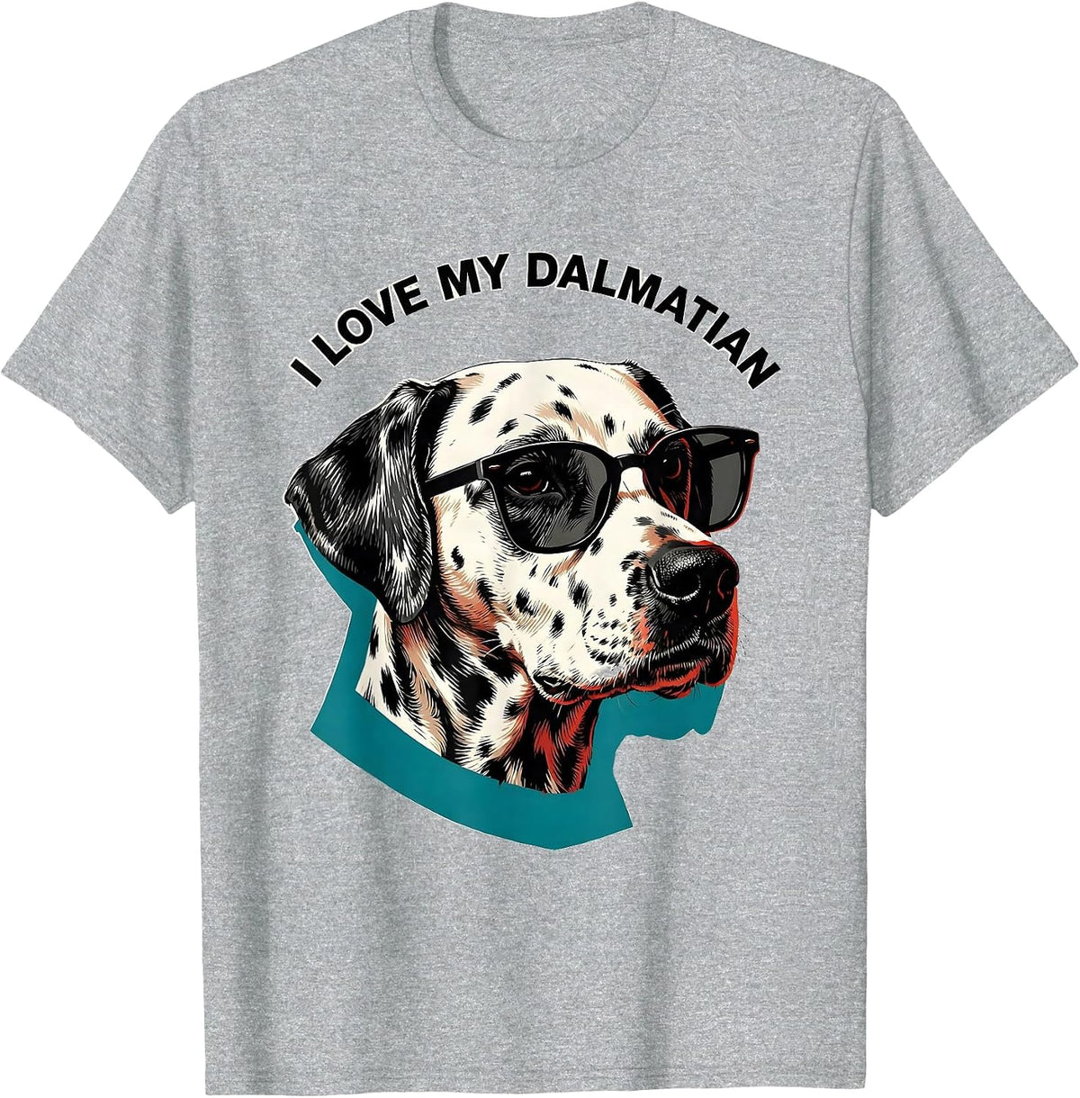 Men's I Love My Dalmatian Funny Dalmatian Dog Lover Breed Portrait T-Shirt - Heather Grey