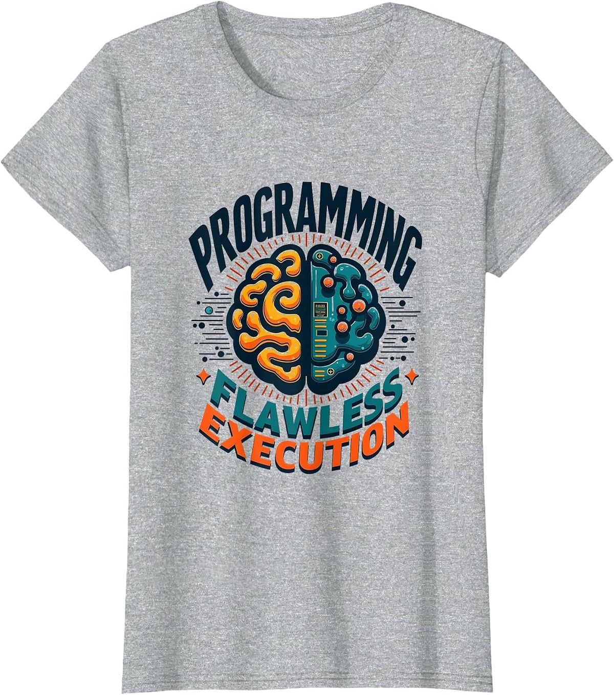 Original Programming Flawless Execution Design T-Shirt - Heather Grey
