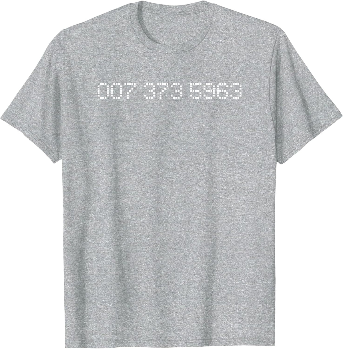 007 373 5963 - Famous 90s Video Game Codes T-Shirt T-Shirt - Heather Grey