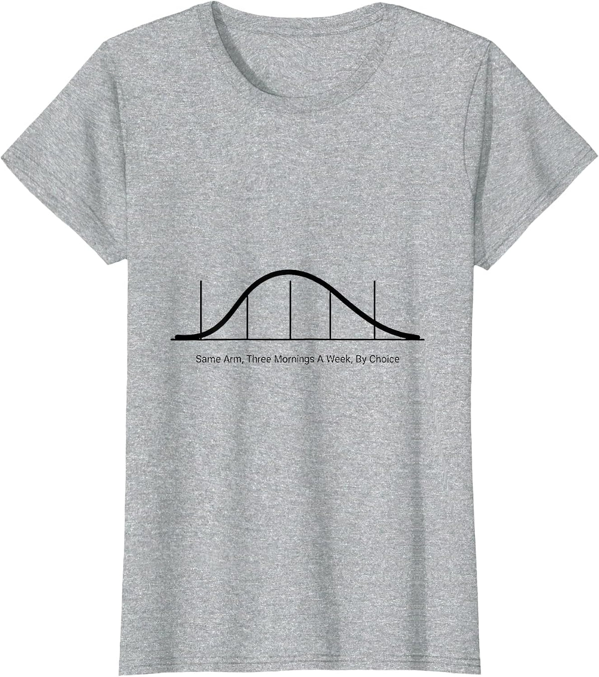 Women's Same Arm Three Mornings A Week By Choice Dialysis Nurse T-Shirt - Heather Grey