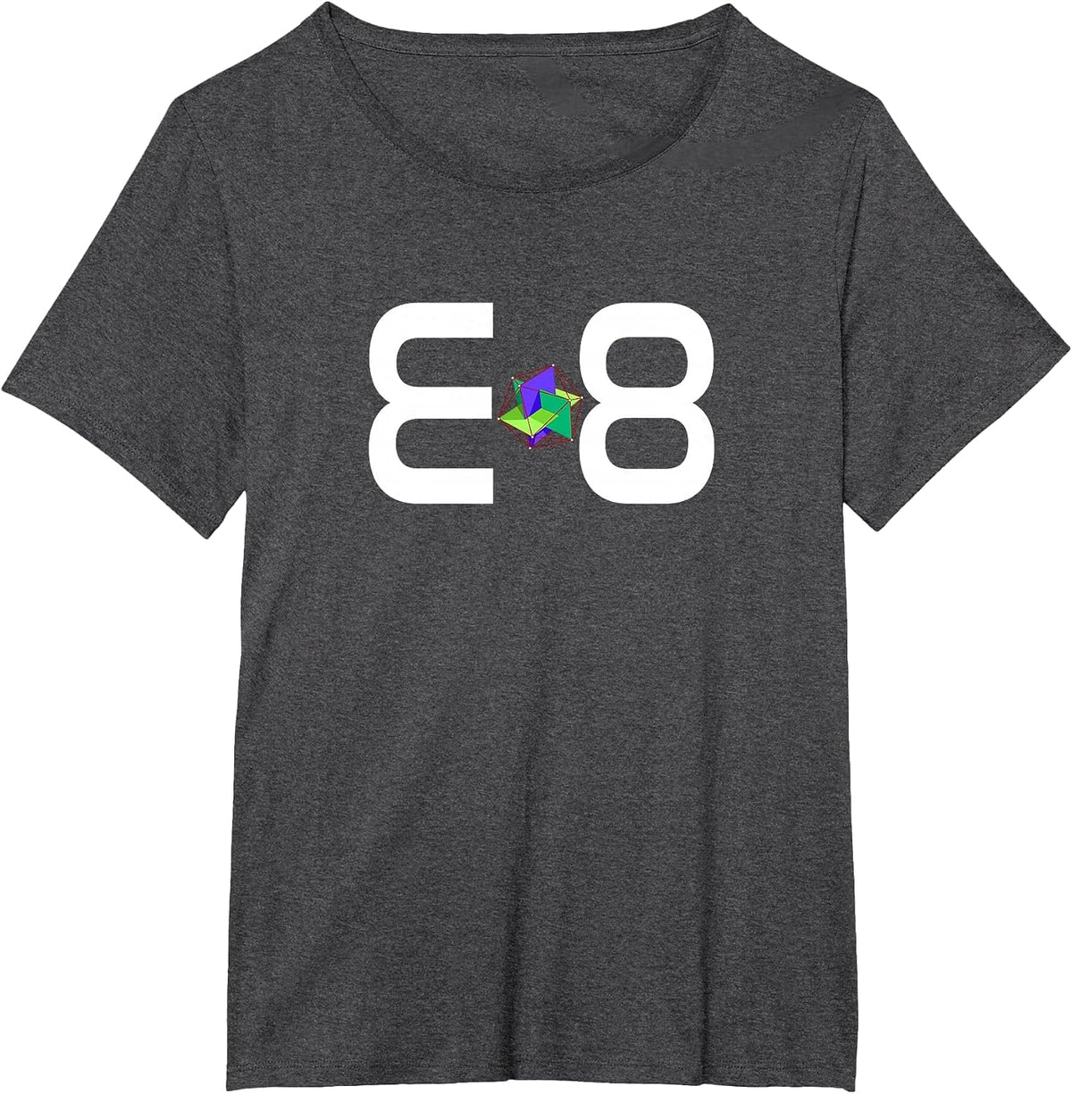 E8 Simulation Physics Science T-Shirt - Dark Heather Grey
