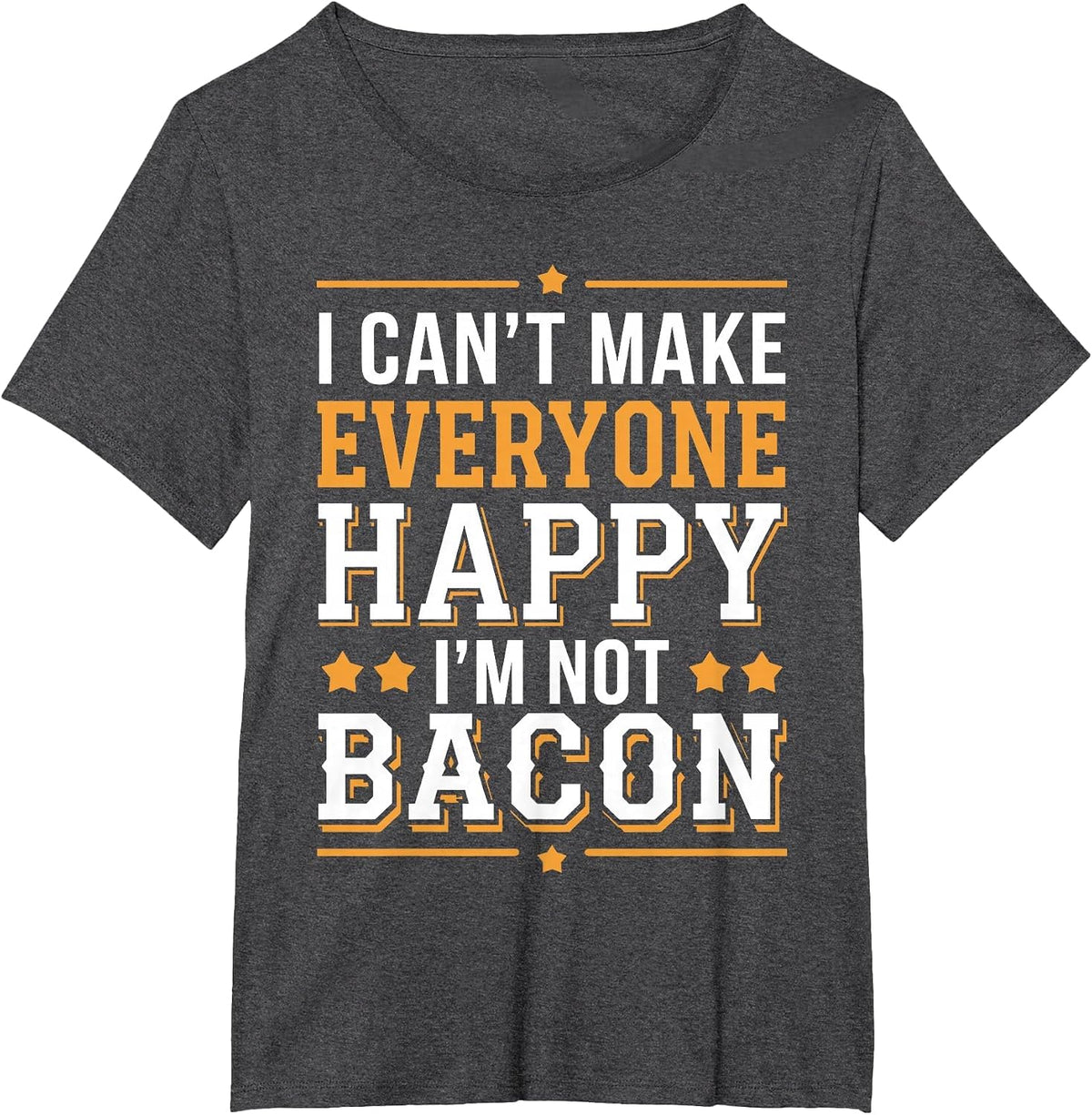 Funny Bacon Design for Men Women Adult Meat Pork Lover Bacon T-Shirt - Dark Heather Grey