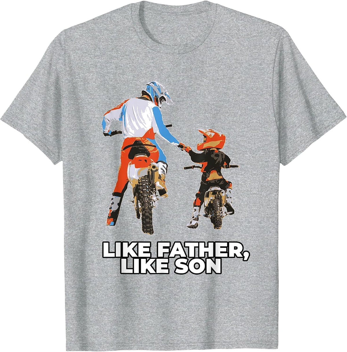 Moto Boss Braaap Dirt Bike Motocross Off-Roading T-Shirt - Heather Grey