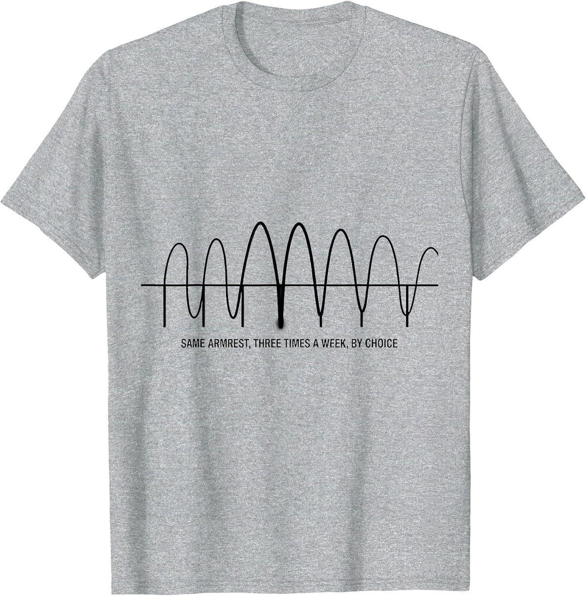Men's Same Armrest, Three Times A Week, By Choice Dialysis Nurse T-Shirt - Heather Grey