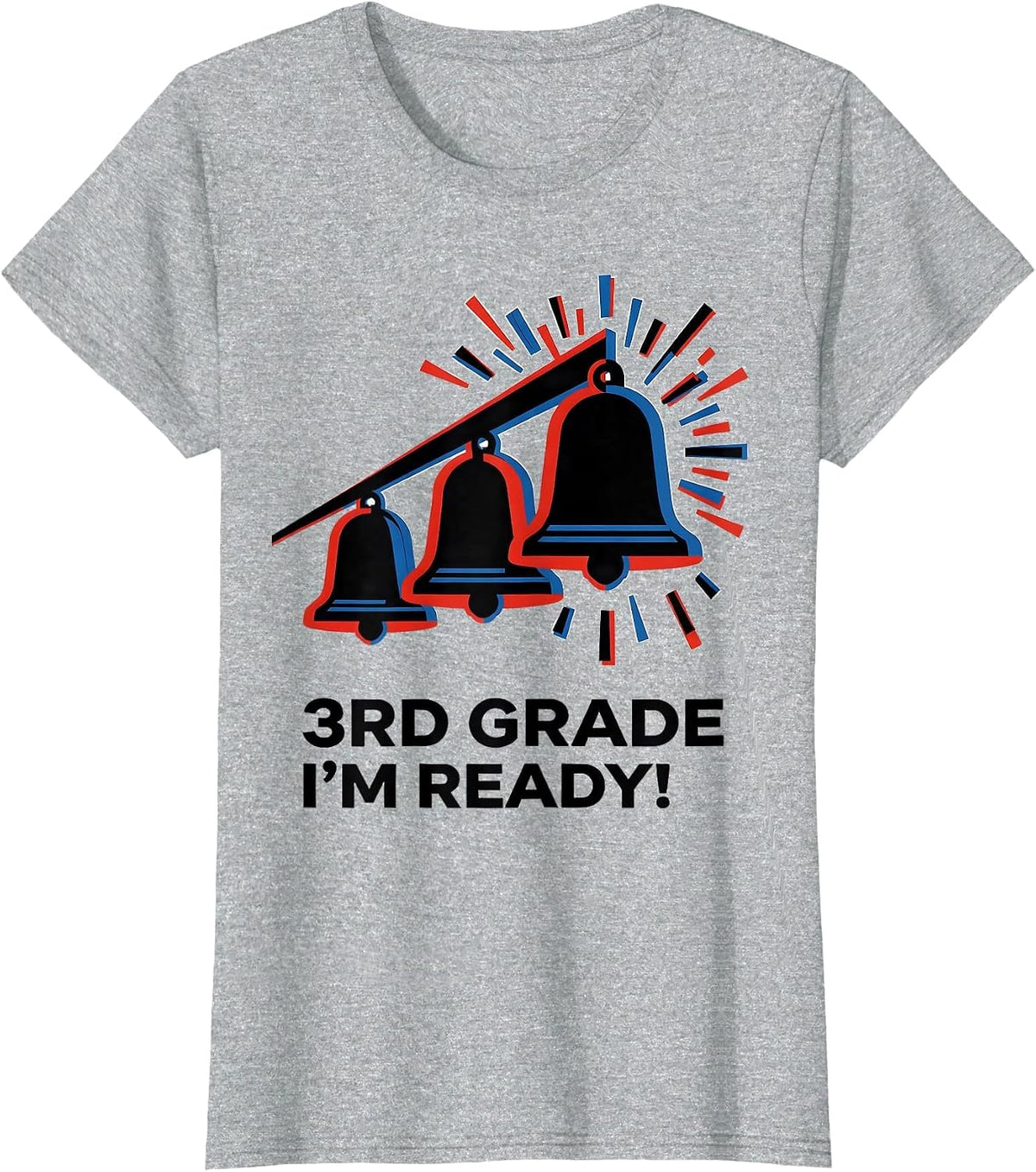 Women's 3rd Grade I'm Ready Playful Back to School First Day T-Shirt - Heather Grey
