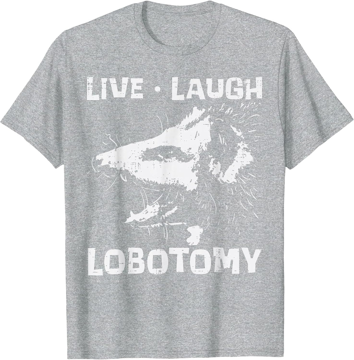 Opossum Live Love Lobotomy Possum Street Trash Cat Men Women T-Shirt - Heather Grey