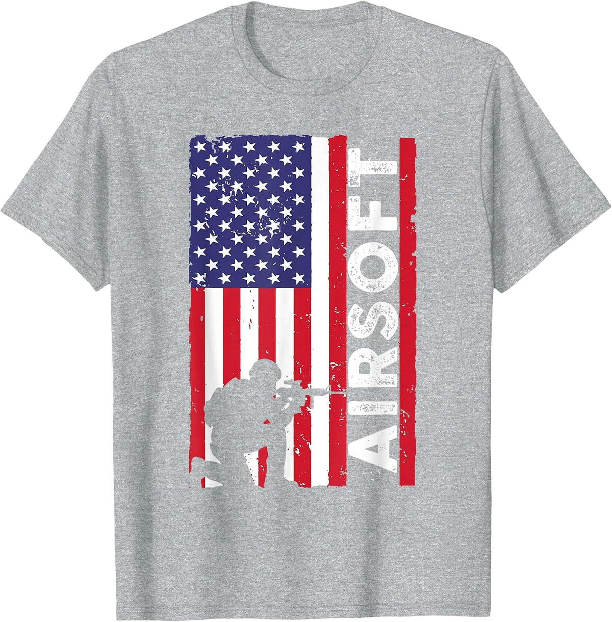 Cute Airsoft Art for Men Women Kids Airsoft Player Airsofter T-Shirt - Heather Grey