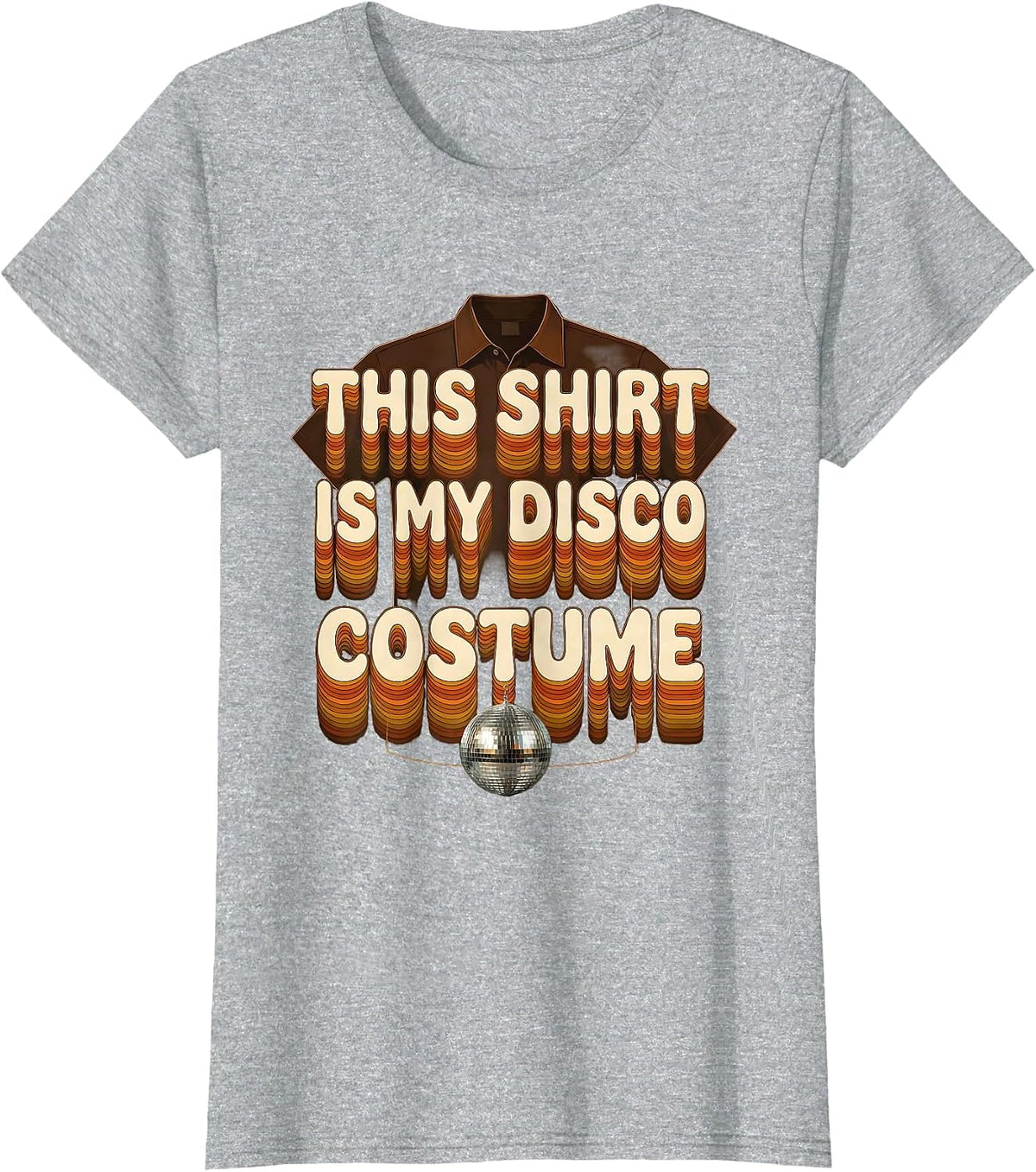 This Shirt Is My Disco Costume Retro 70s Disco Daddy Party T-Shirt - Heather Grey