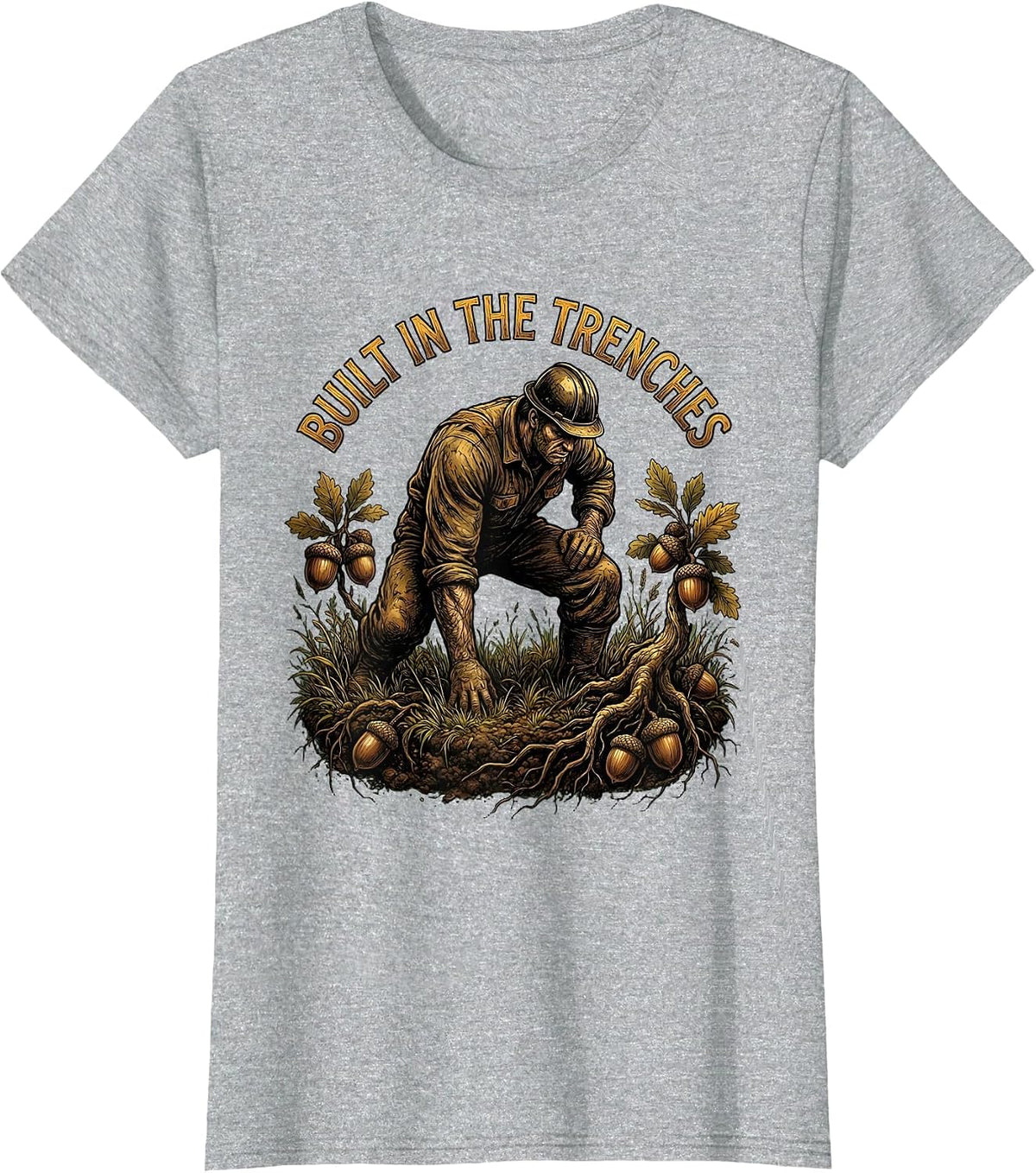 Line Play Wins Championships Football Lineman Design T-Shirt - Heather Grey