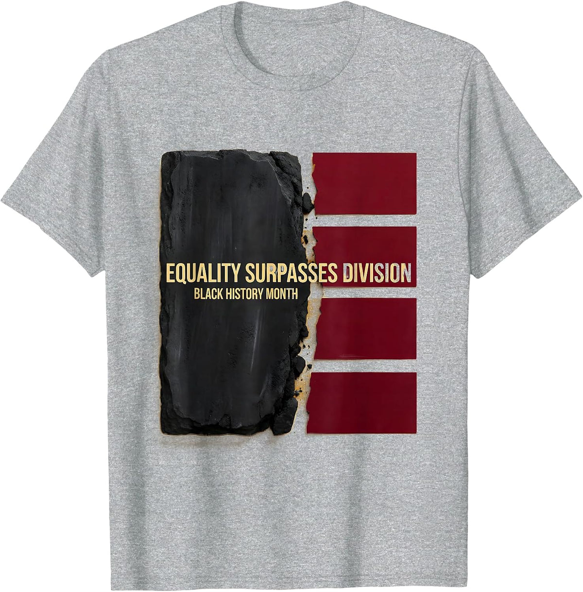 Men's Equality Surpasses Division Black History Month T-Shirt - Heather Grey