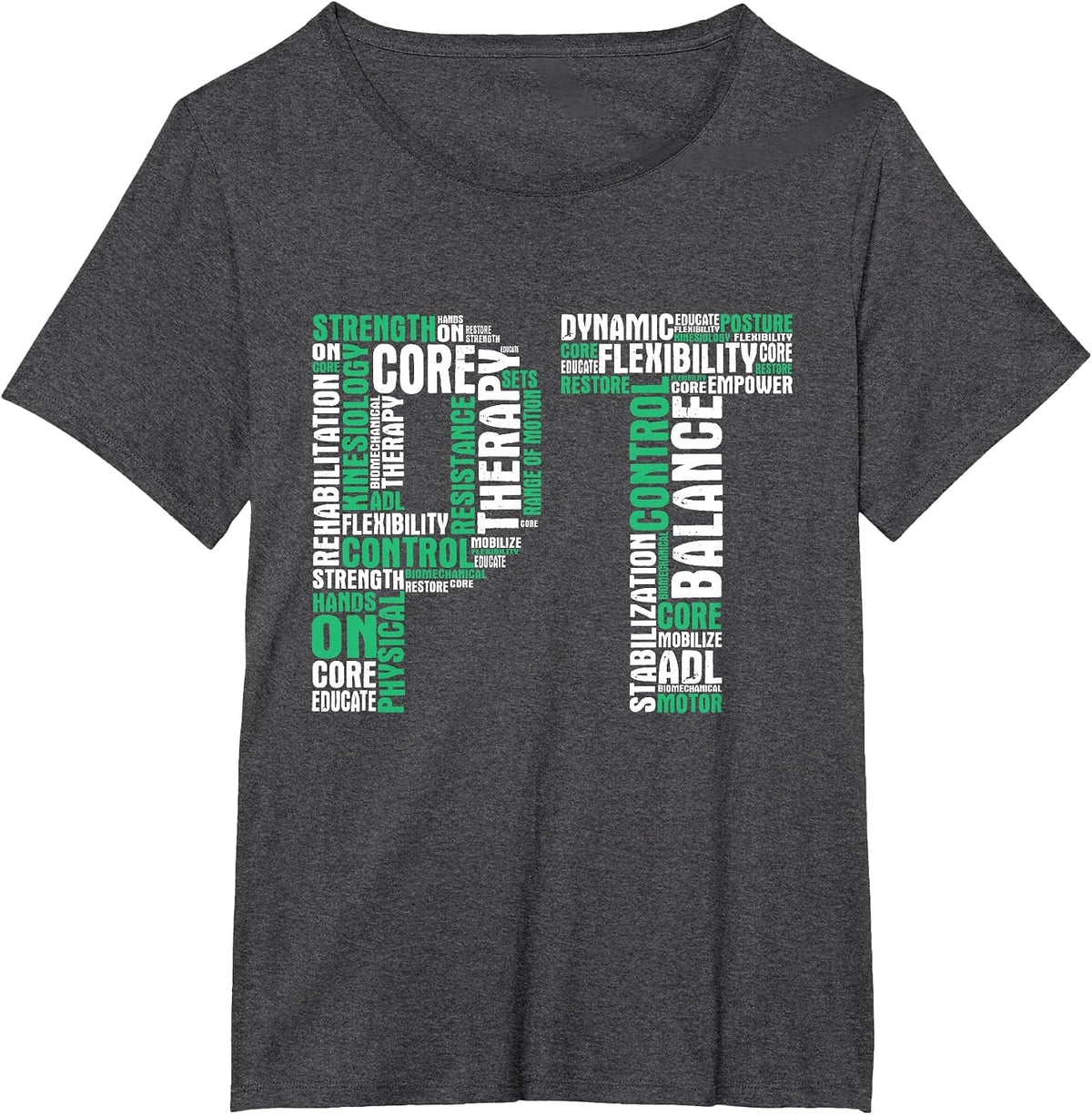 PT Physical Therapist Therapy Assistant Physiotherapy DPT T-Shirt - Dark Heather Grey