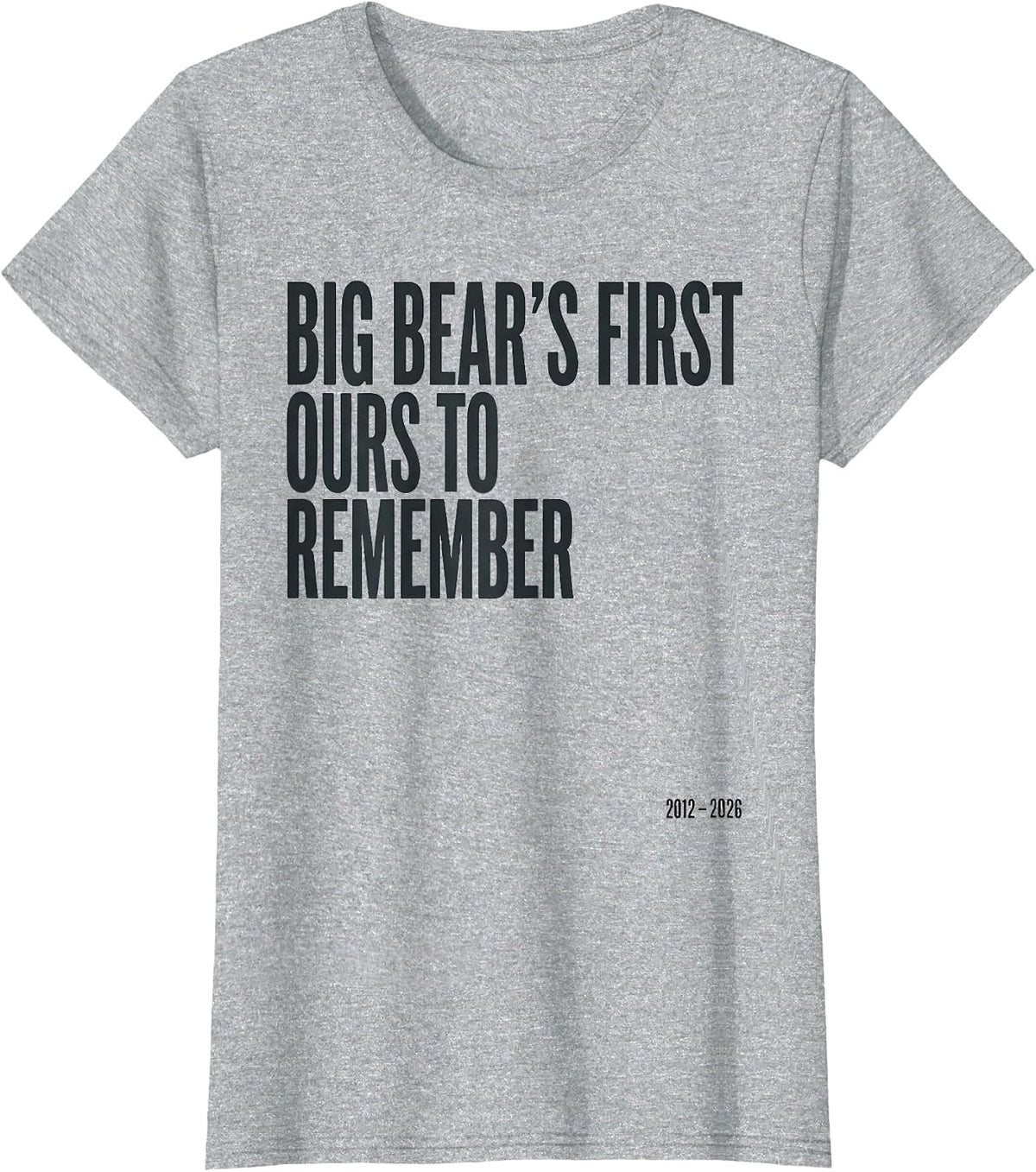 Big Bear's First, Ours To Remember Memorial Tribute Bald T-Shirt - Heather Grey