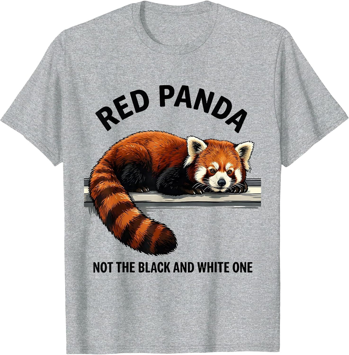 Men's Red Panda Not The Black And White One Funny Animal Lover T-Shirt - Heather Grey