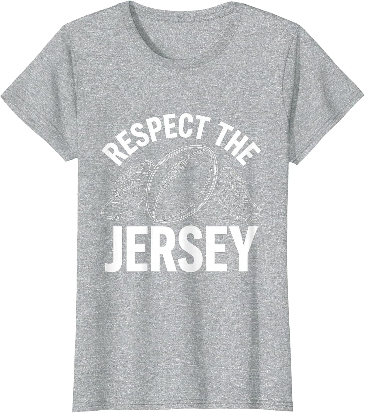 Respect the Jersey Rugby Fan Design T-Shirt - Heather Grey