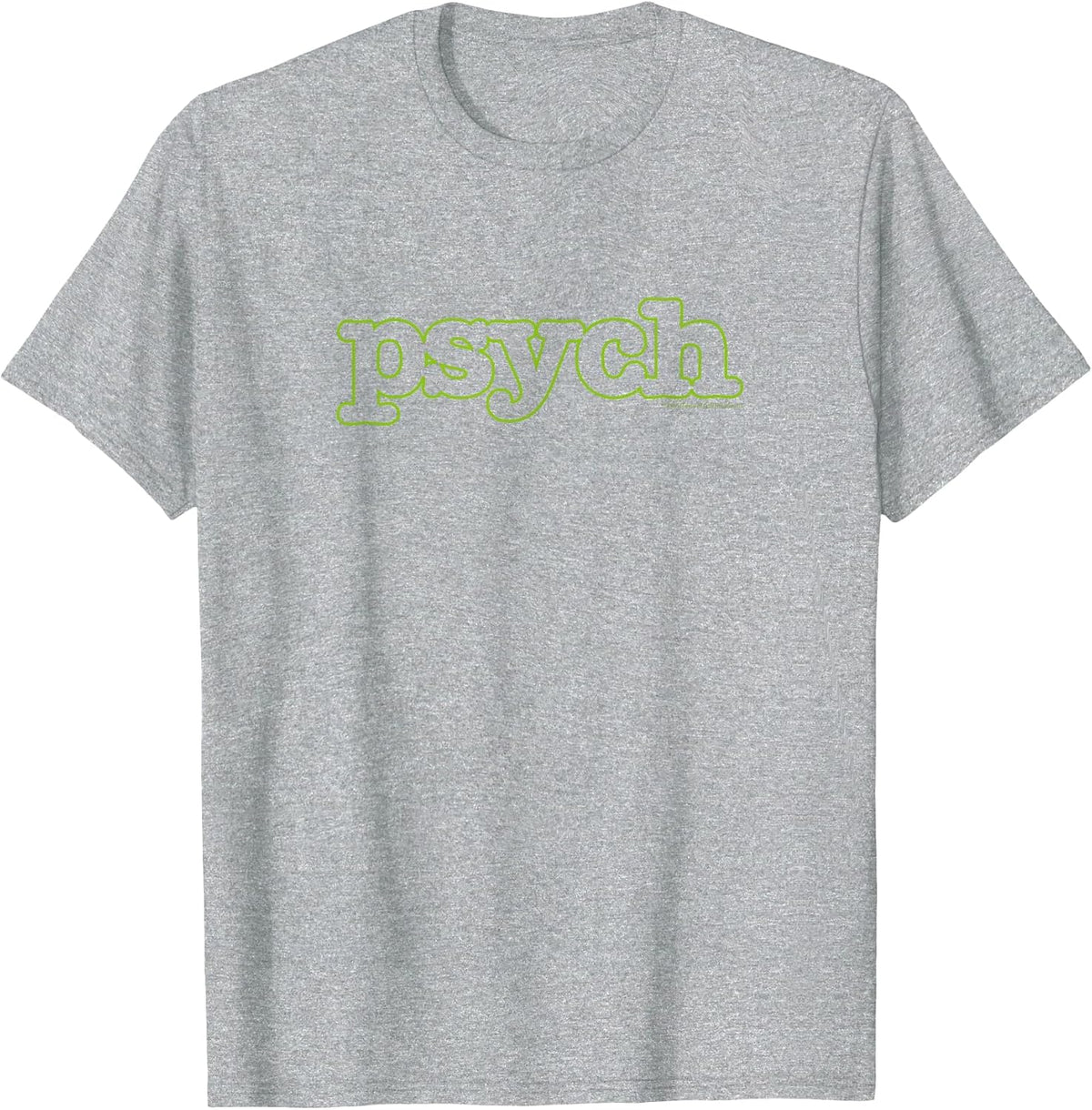 Psych Outline Logo Comfortable T-Shirt - Official T-Shirt T-Shirt - Heather Grey