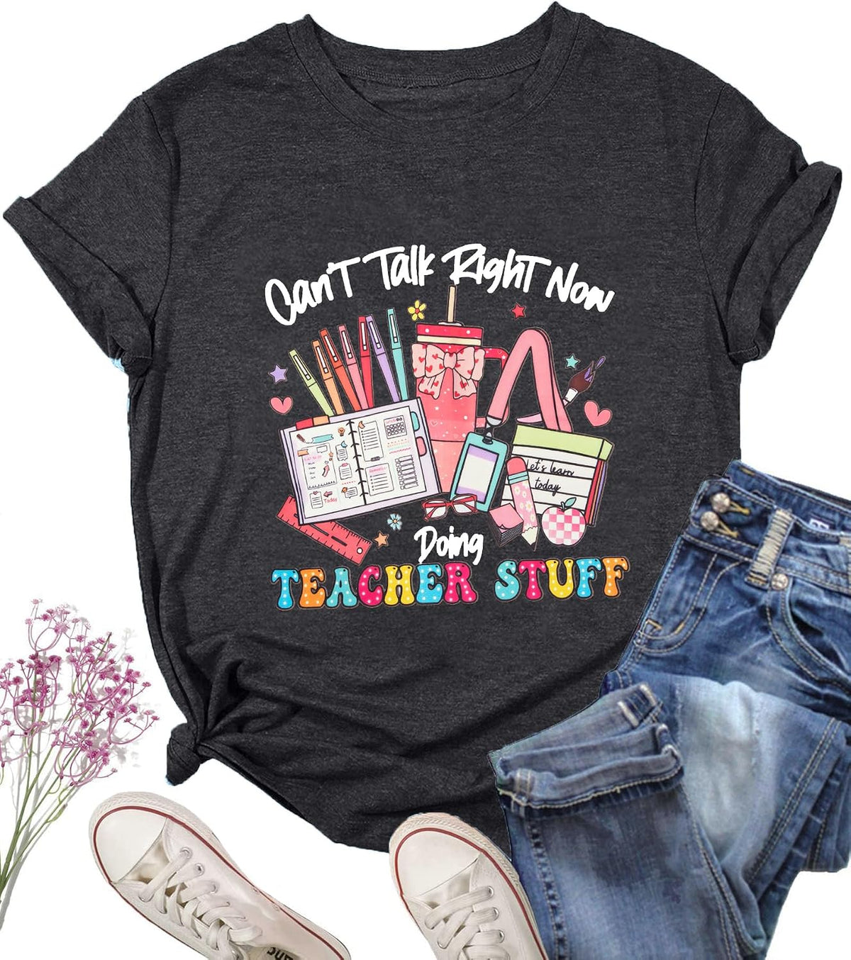 Book T-Shirts for Women It's A Good Day to Read Shirts Book Lovers Shirt Casual Short Sleeve Tee Tops - Grey-dt