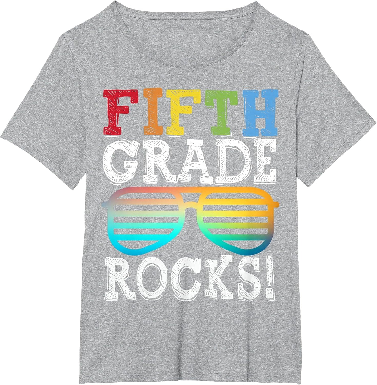 5th Grade Rocks Fifth Grade Squad Back to School Teacher T-Shirt - Heather Grey