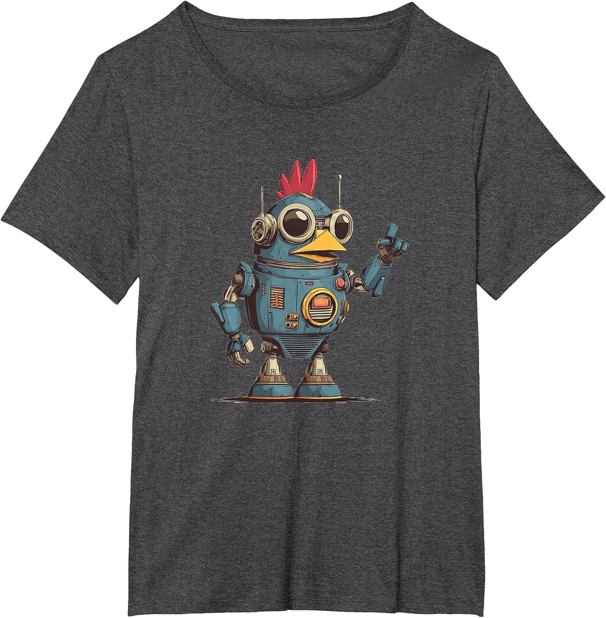 Funny Robot AI Chicken Costume for Robots Lovers T-Shirt - Dark Heather Grey