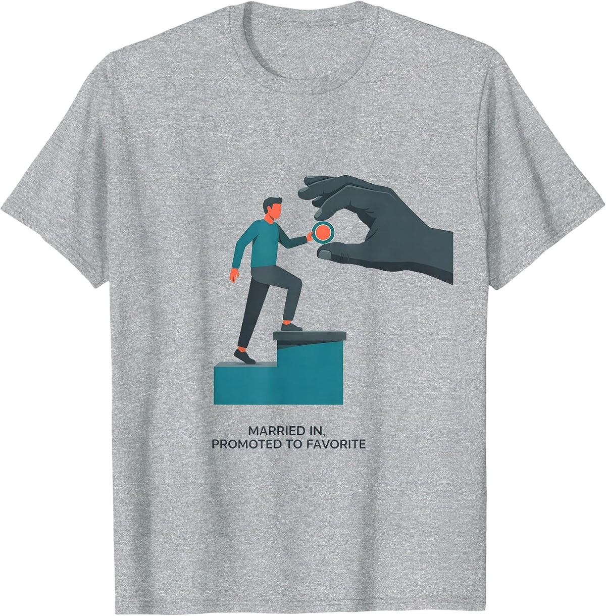 Men's Married In Promoted To Favorite Funny Family Humor Gift T-Shirt - Heather Grey