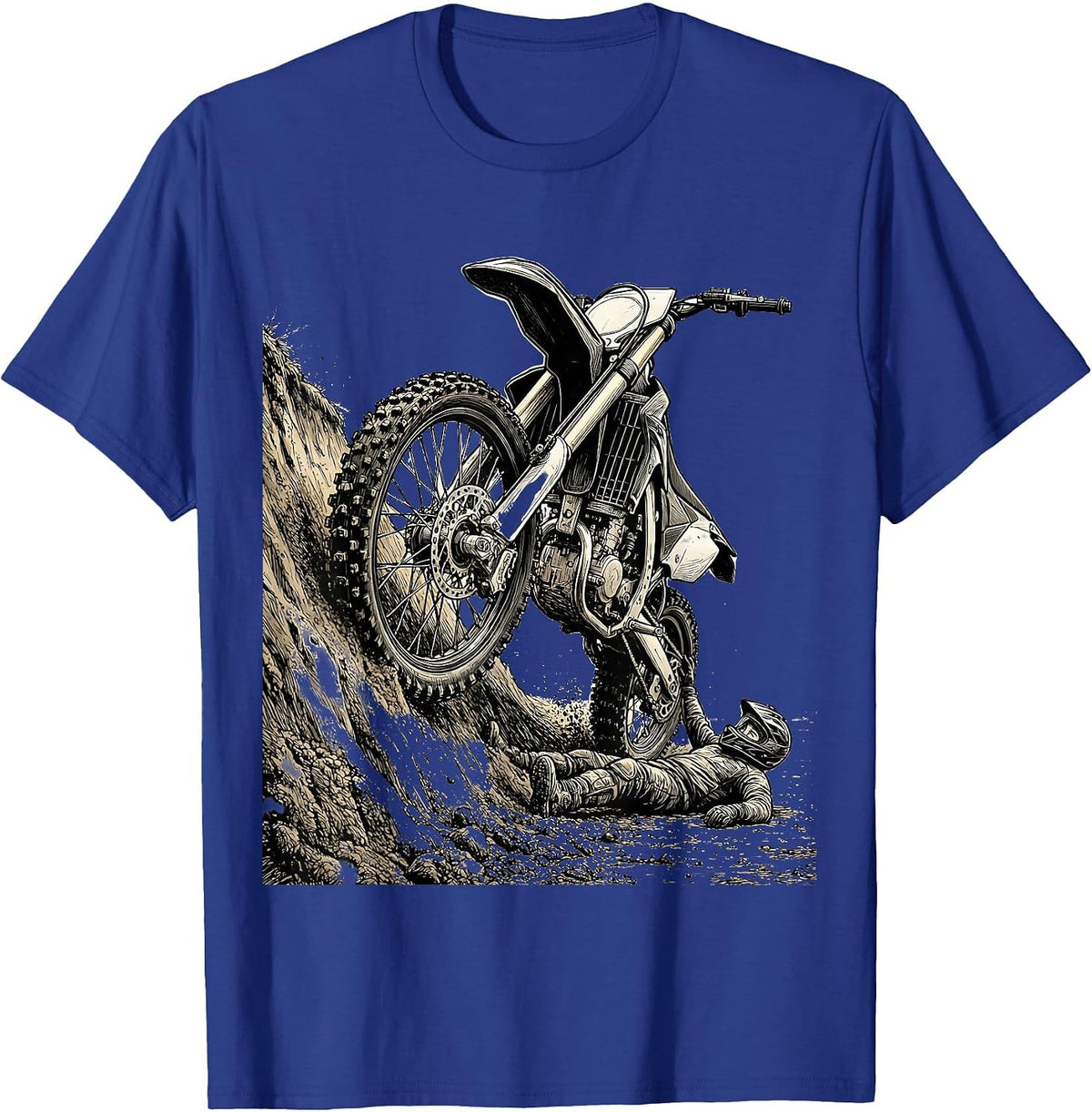 Dirt Bike Crash Humor Motocross Rider Gift T-Shirt - Royal Blue