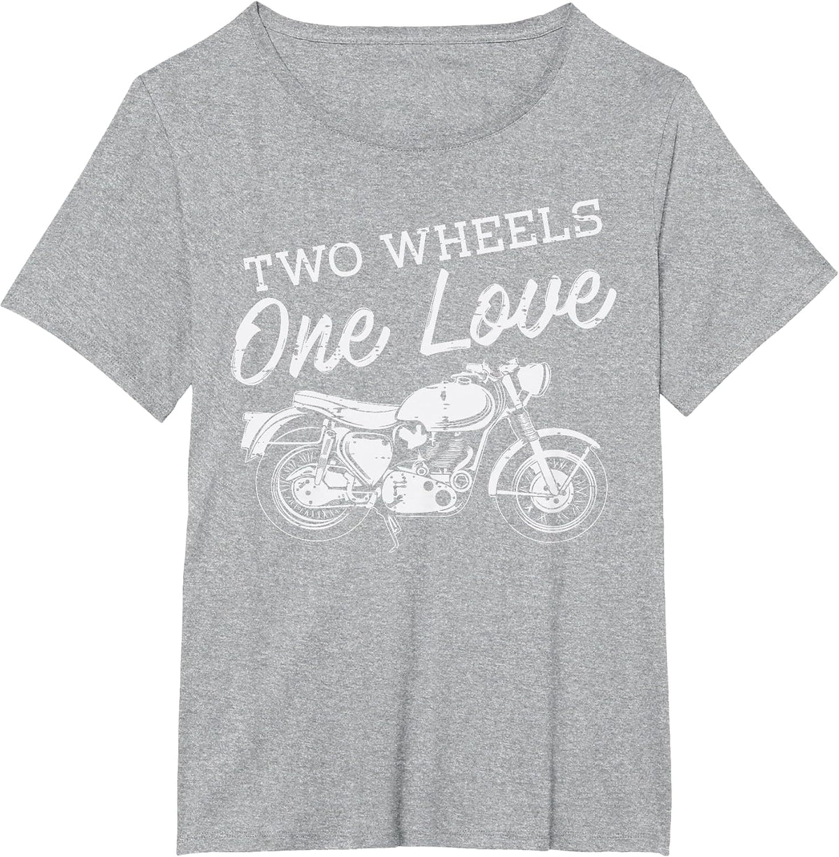 Biker 2 Wheels 1 Love Motorcycle Motorbike Men Women Kids T-Shirt - Heather Grey
