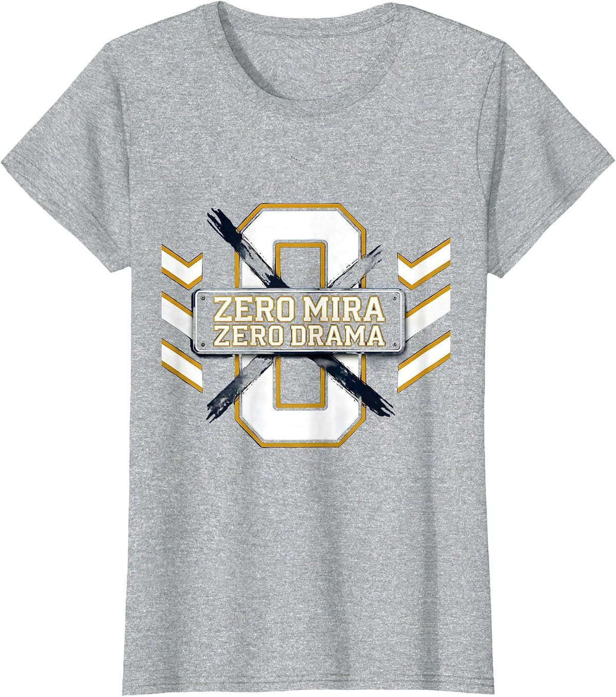 Zero Mira Zero Drama Funny Breakup Design T-Shirt - Heather Grey