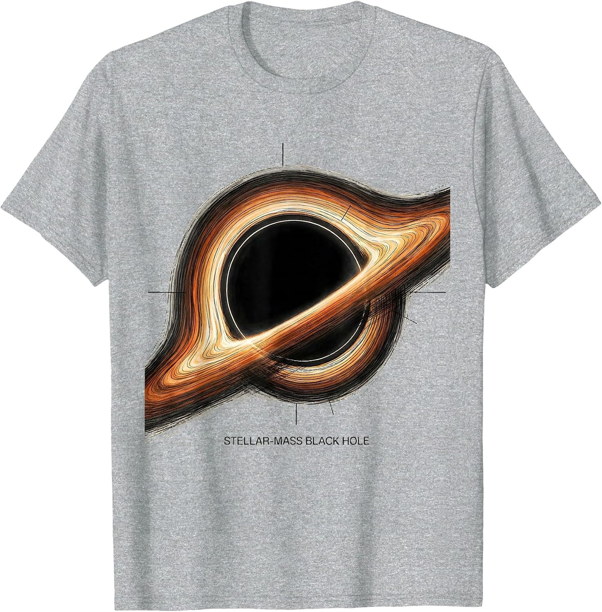 Men's Stellar-Mass Black Hole Physics Astrophysics Science Graphic T-Shirt - Heather Grey
