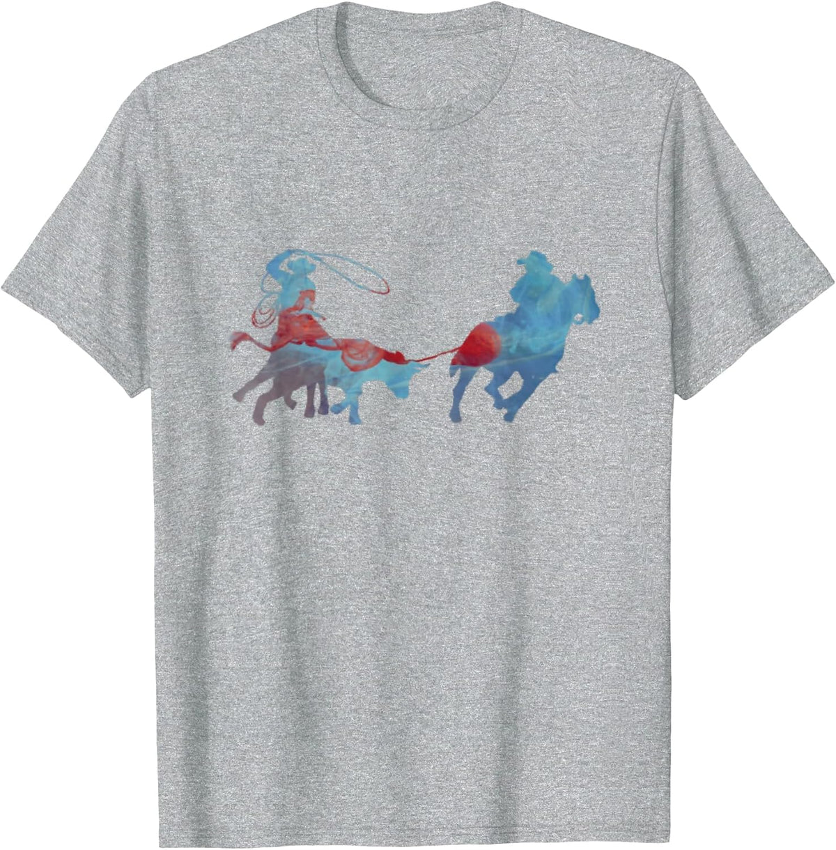 Team Roping T-Shirt - Heather Grey