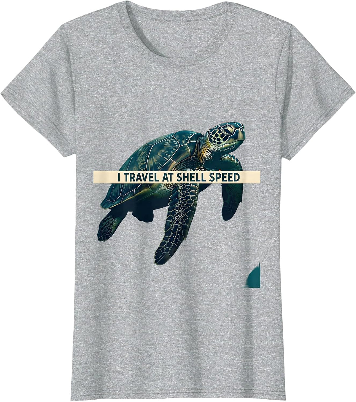 Women's I Travel At Shell Speed Funny Sea Turtle Lover Travel T-Shirt - Heather Grey