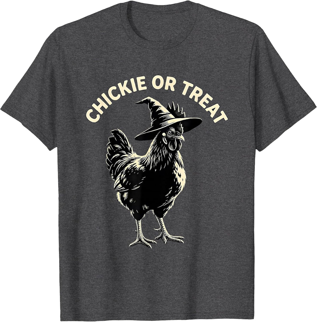 Men's Chickie Or Treat Funny Chicken Halloween Costume Farm Lover T-Shirt - Dark Heather Grey