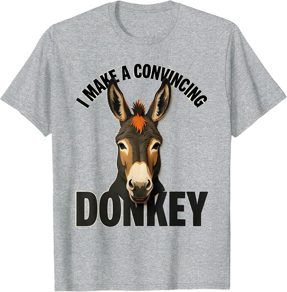 Men's I Make A Convincing Donkey Funny Donkey Costume Novelty T-Shirt - Heather Grey