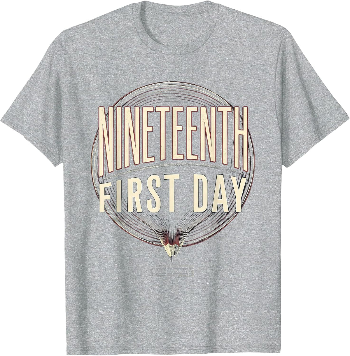 Men's Nineteenth First Day Funny Teacher Back To School First Day T-Shirt - Heather Grey