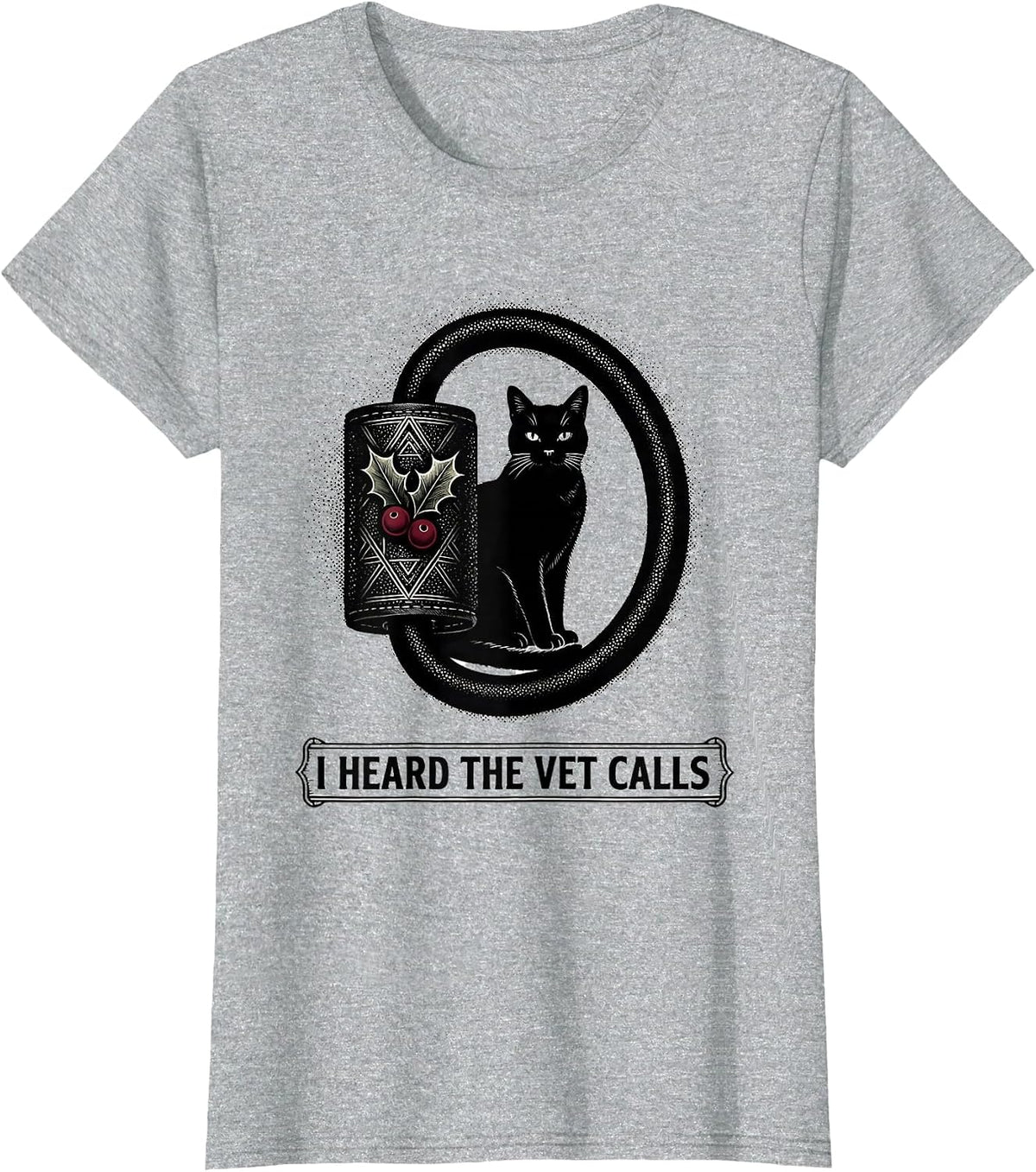 Women's I Heard The Vet Calls Funny Veterinary Tech Christmas Vet T-Shirt - Heather Grey