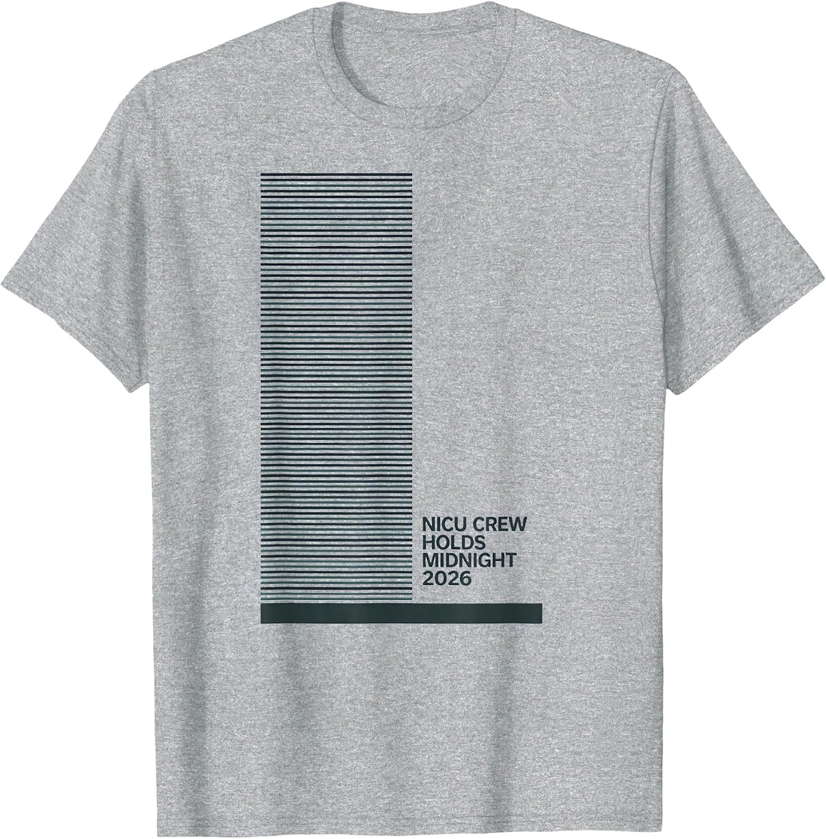 Men's NICU Crew Holds Midnight 2026 Nurse Crew New Year Eve Party T-Shirt - Heather Grey