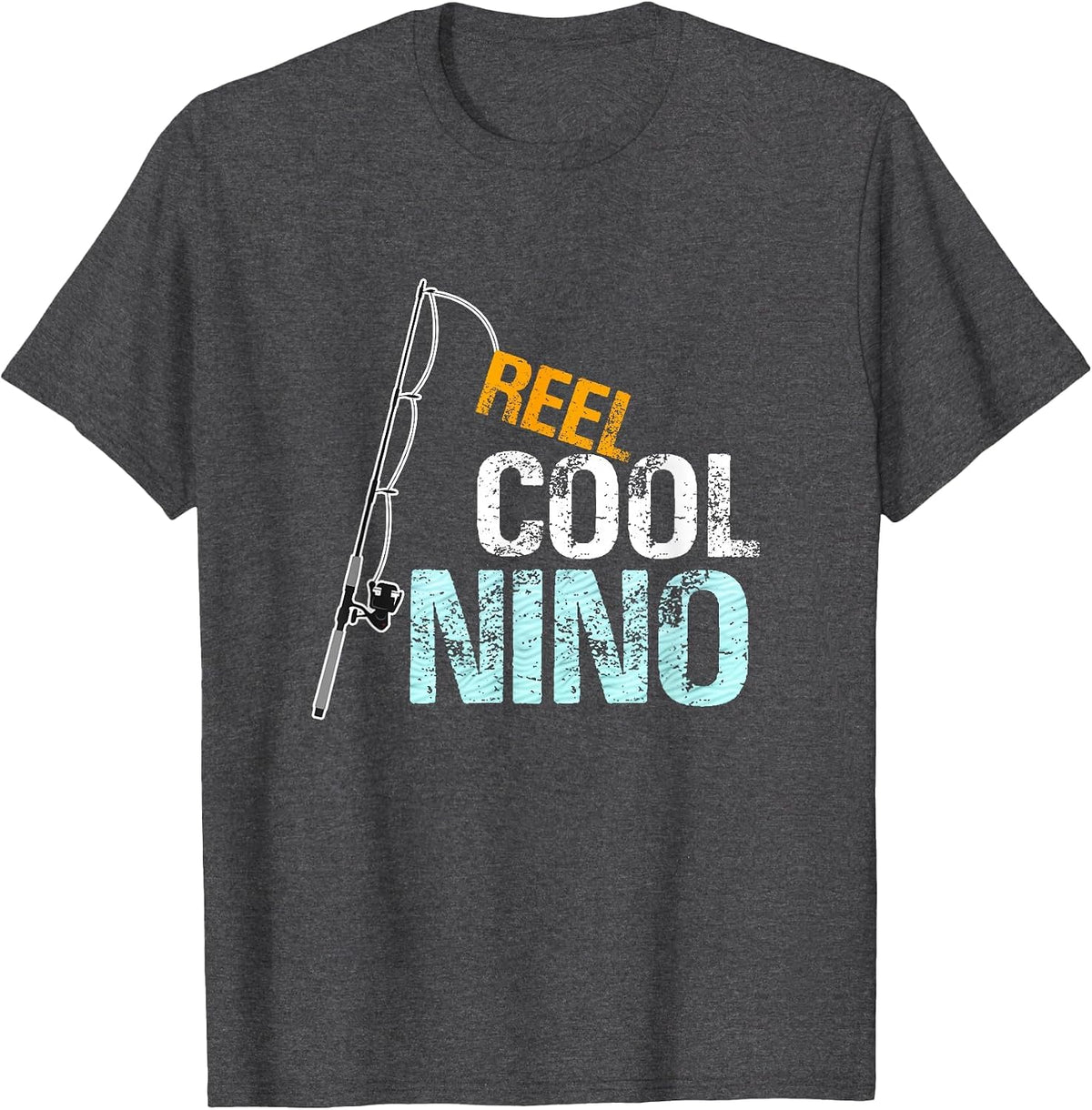 Reel Cool Nino Fishing Spanish Mexican Godfather T-Shirt - Dark Heather Grey