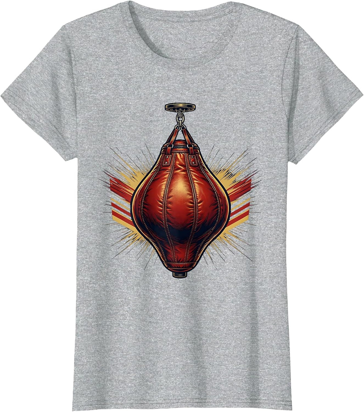 Speed Bag Spotlight Boxing Gym Graphic T-Shirt - Heather Grey