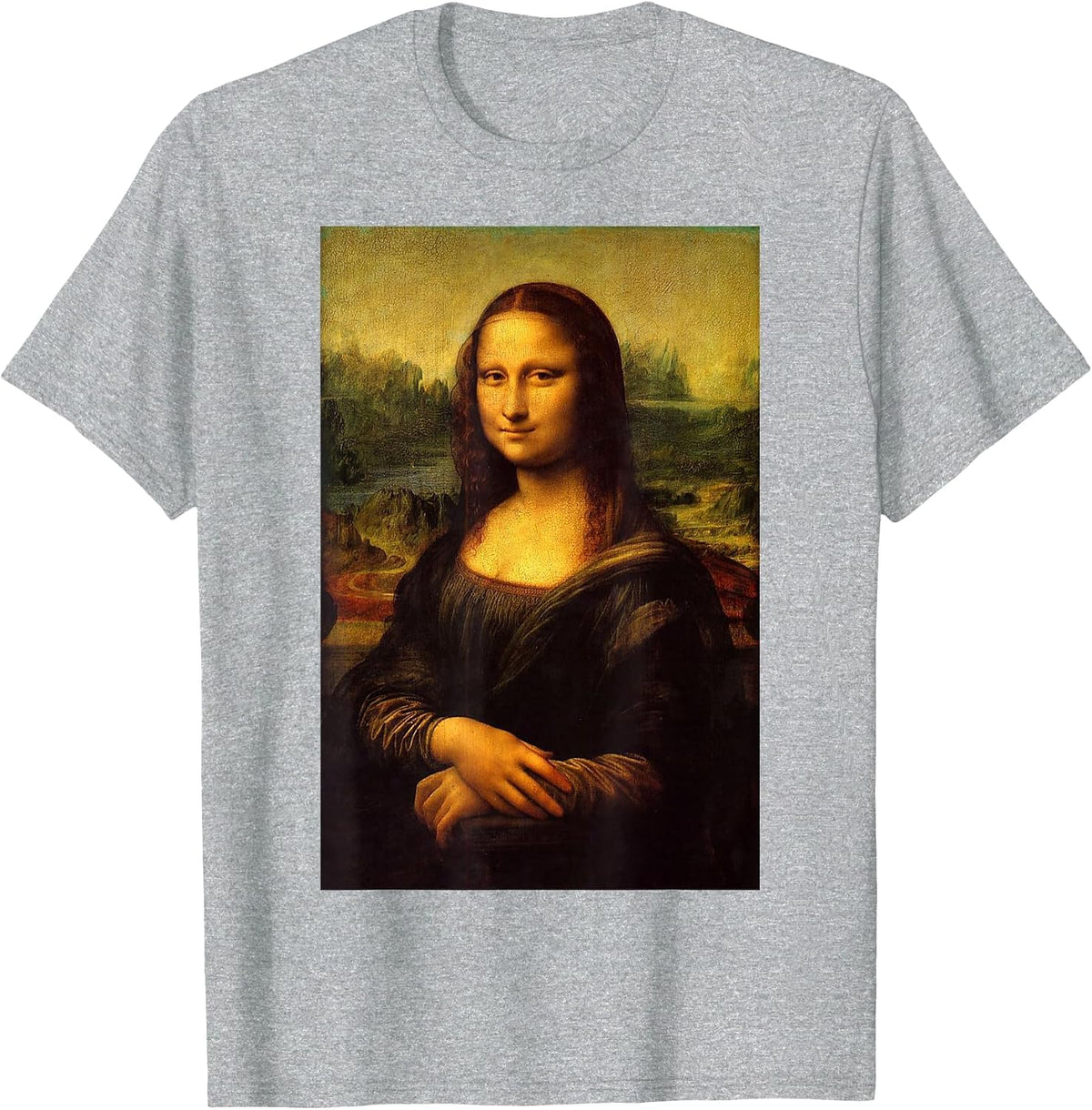 Mona Lisa Leonardo Da Vinci Art History Renaissance Art Tee T-Shirt - Heather Grey