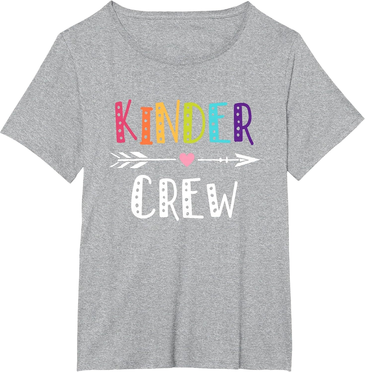 Kinder Crew Kindergarten Teacher T-Shirt 1st Day of School T-Shirt - Heather Grey