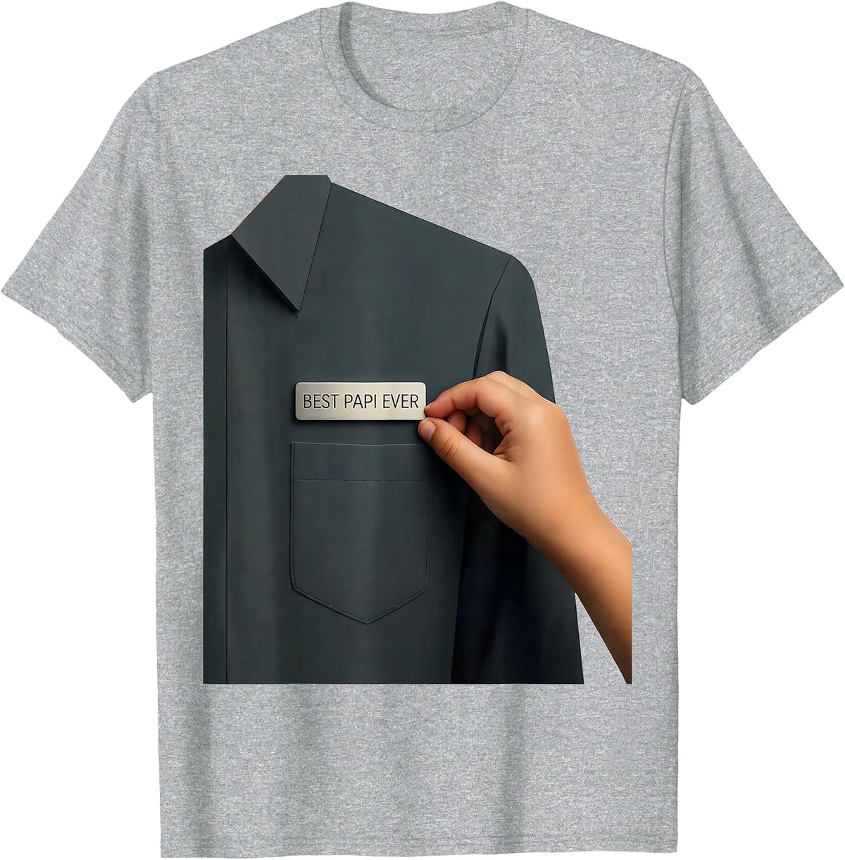 Men's Best Papi Ever Funny Grandpa Gift For Grandkids Grandparents T-Shirt - Heather Grey
