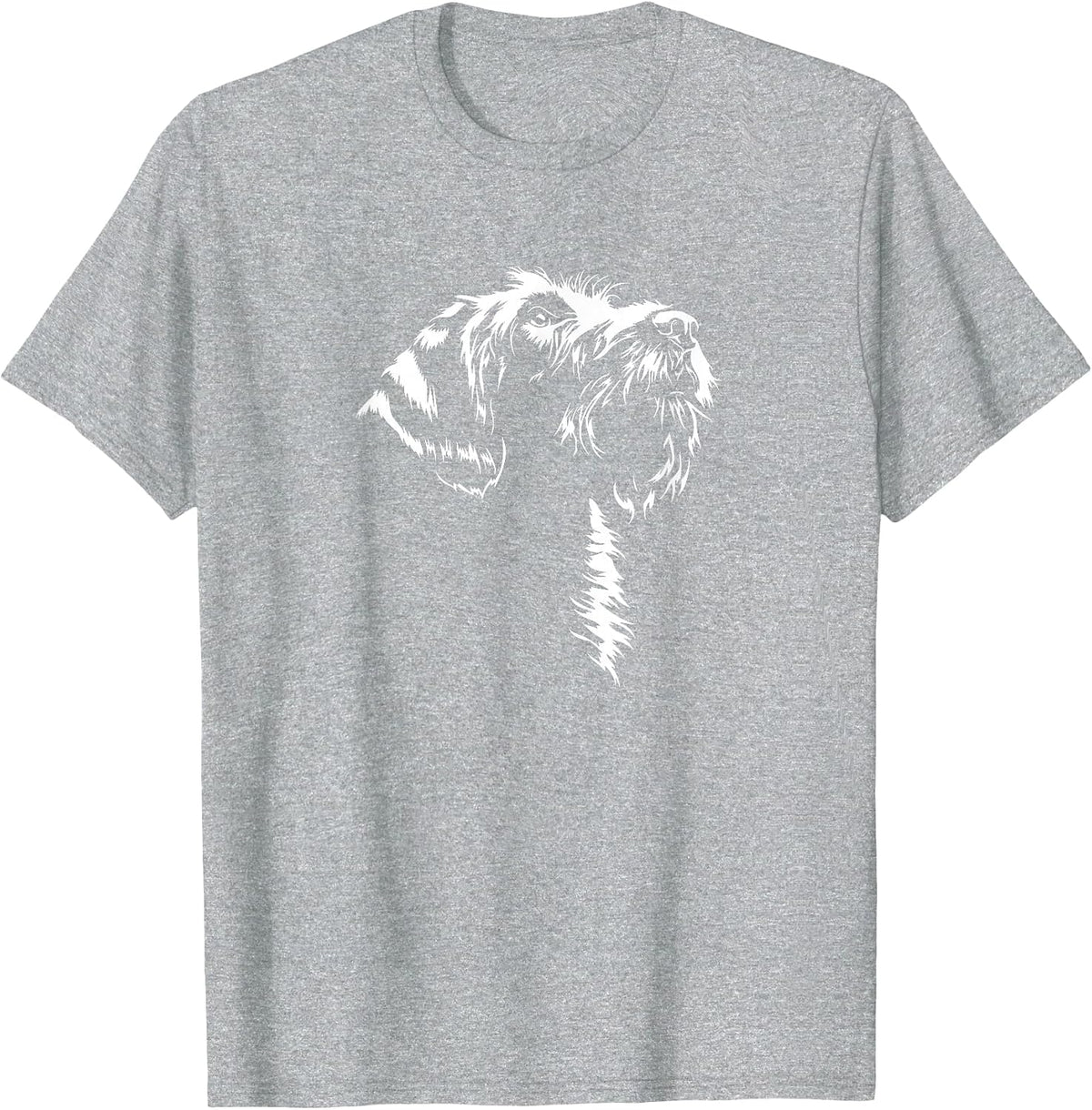 Wirehaired Pointing Griffon Portrait Dog mom Hunting Dog T-Shirt - Heather Grey