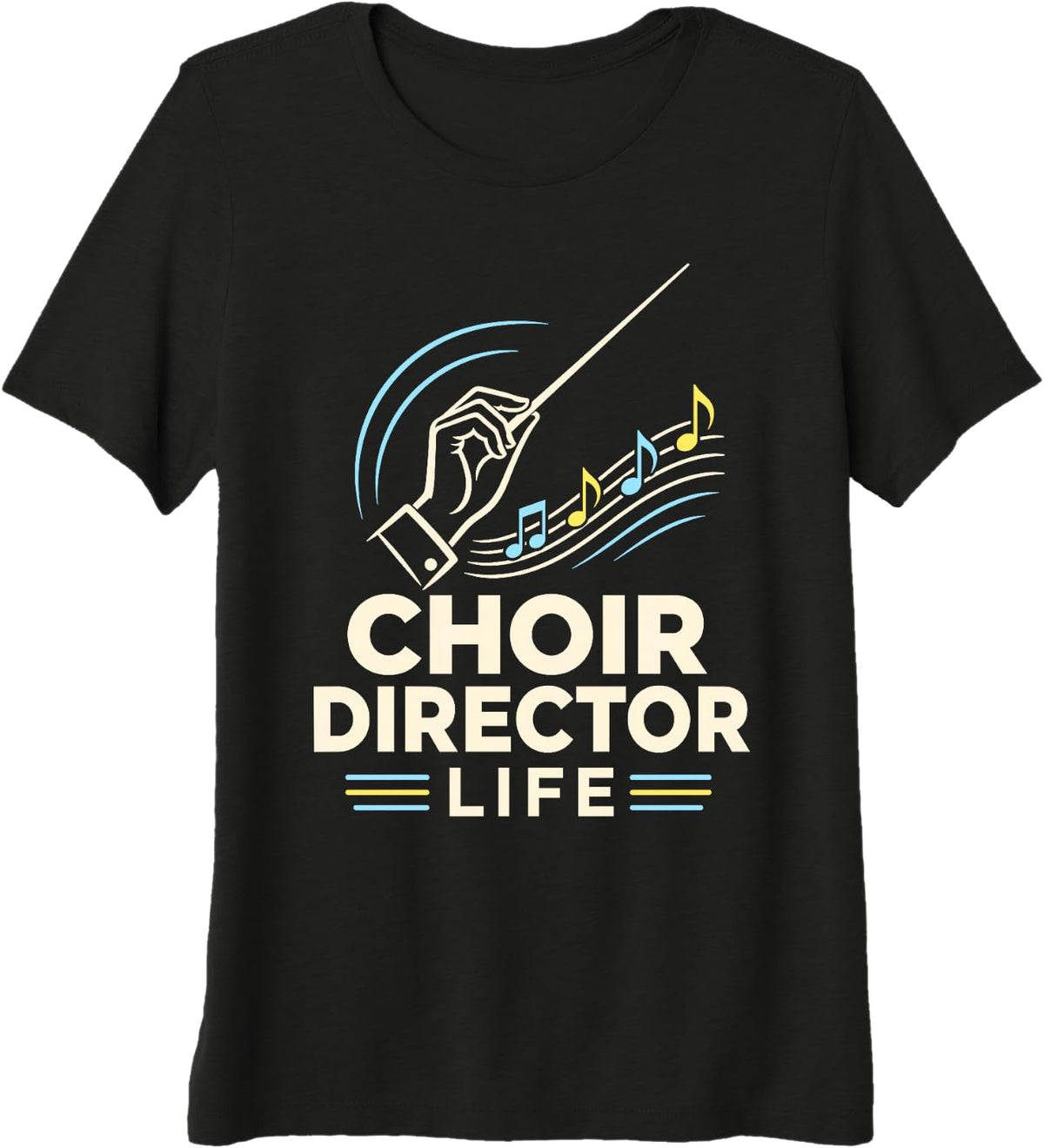 Choir Director Life Music Conductor Premium Tri-Blend T-Shirt - Black