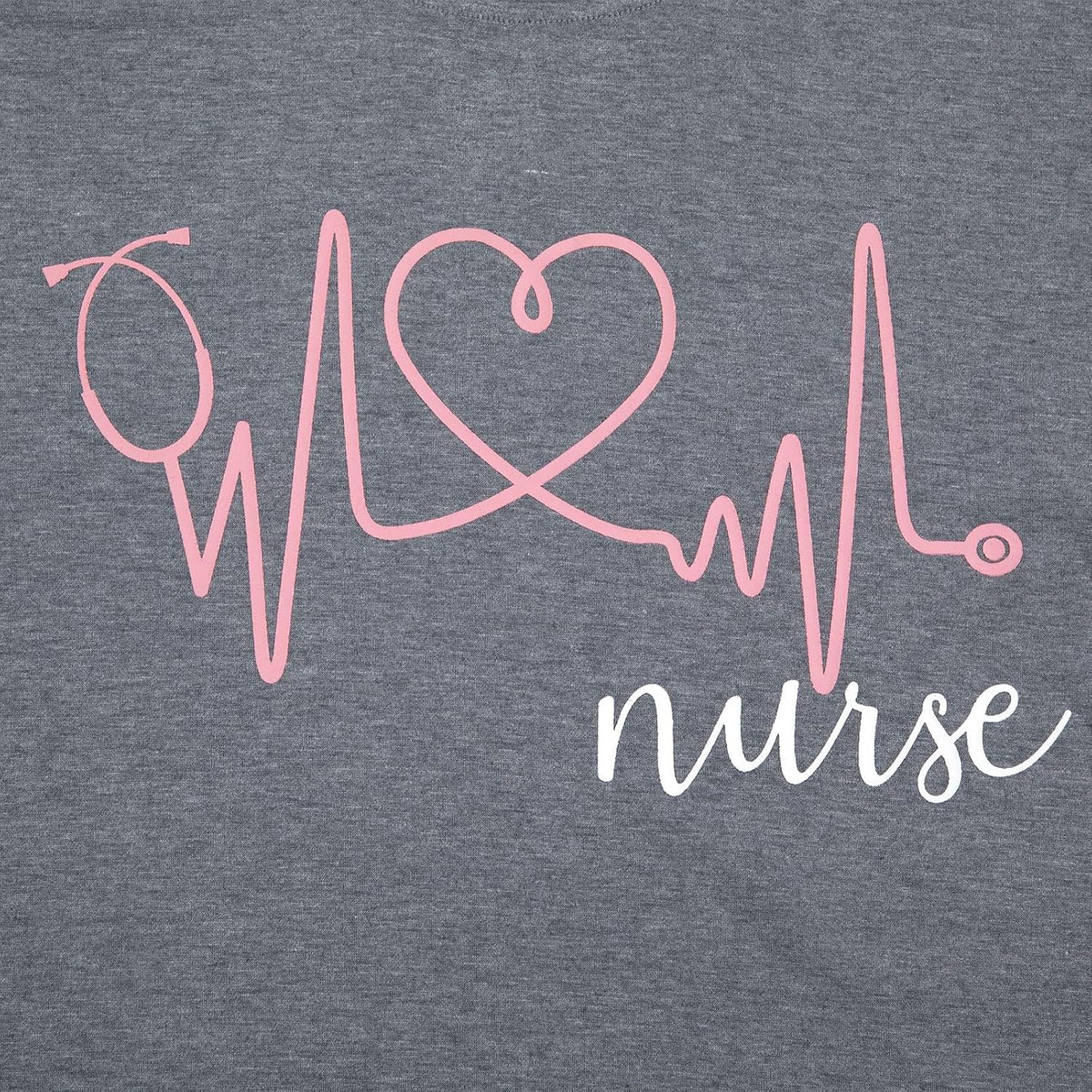 SFHFY Nurse Shirts Women: Nurse Life T-Shirt Casual Heartbeat Graphic Tee - size chart