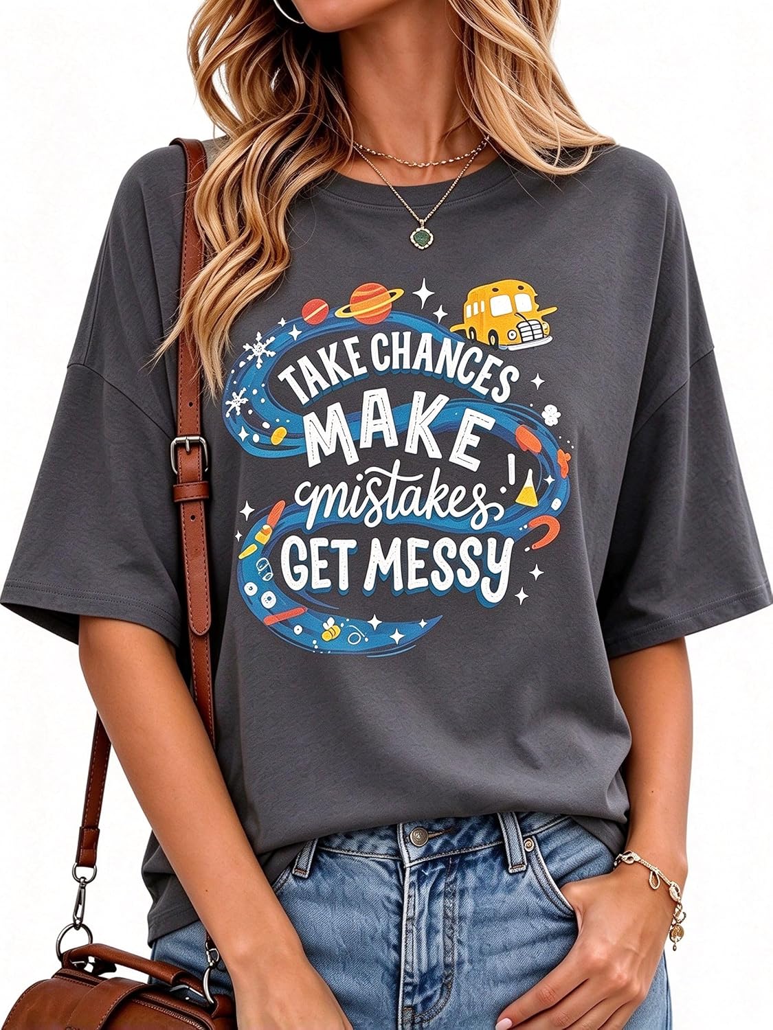Teacher Shirts for Women Funny Kindergarten Teacher Shirt Cute Graphic Shirt Crewneck Short Sleeve Top - Grey