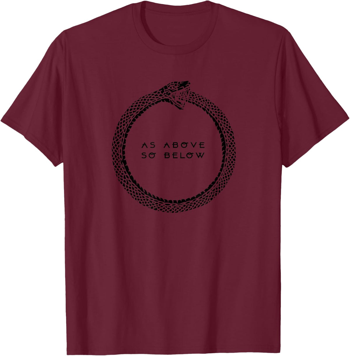 As Above So Below T-Shirt - Burgundy