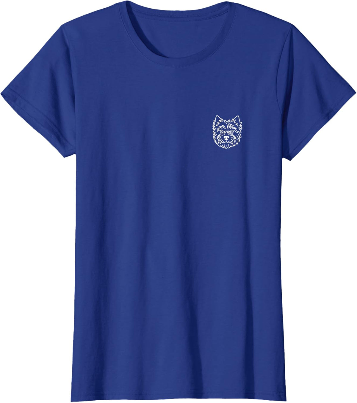 West Highland White Terrier Westie Minimalist Line Art T-Shirt - Royal Blue