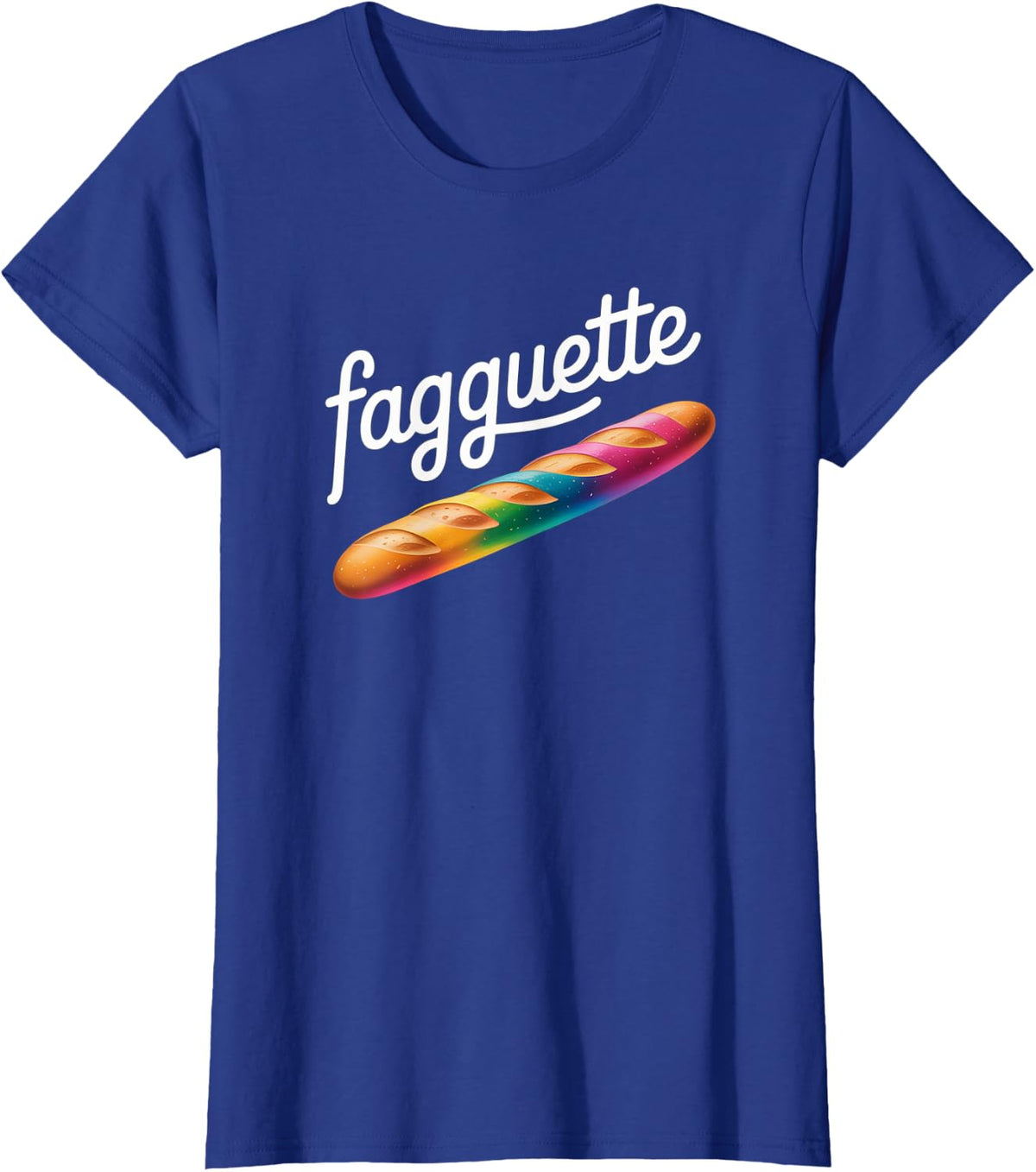 Fagquette Rainbow Bread Humorous LGBTQ Pride Bakery Funny T-Shirt - Royal Blue