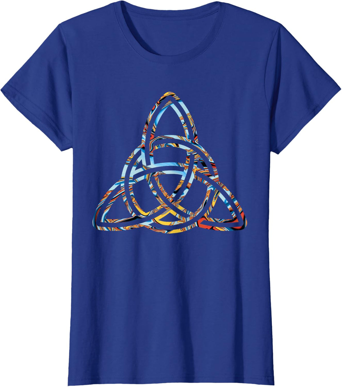 Triquetra Holy Trinity Gothic Occult Pagan Celtic Knot T-Shirt - Royal Blue